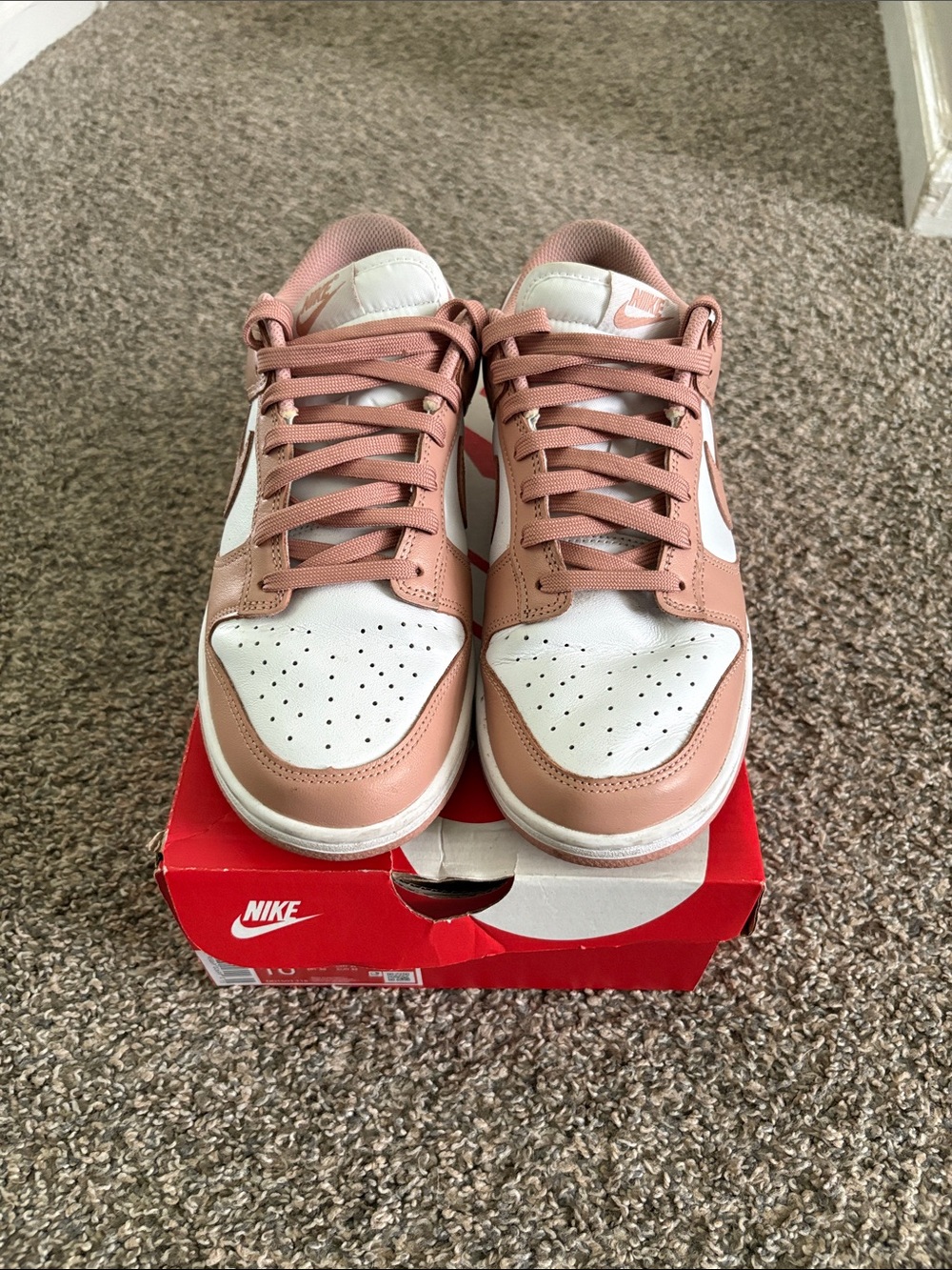 Nike Women’s Low-Top Sneakers — White & Dusty Pink